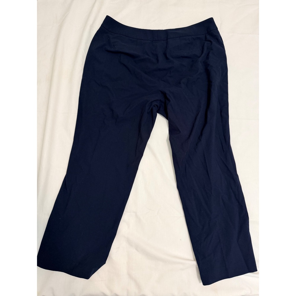 Semantiks Navy Blue Straight Leg Dress Pants Petite Plus Size 18WP Side Zip